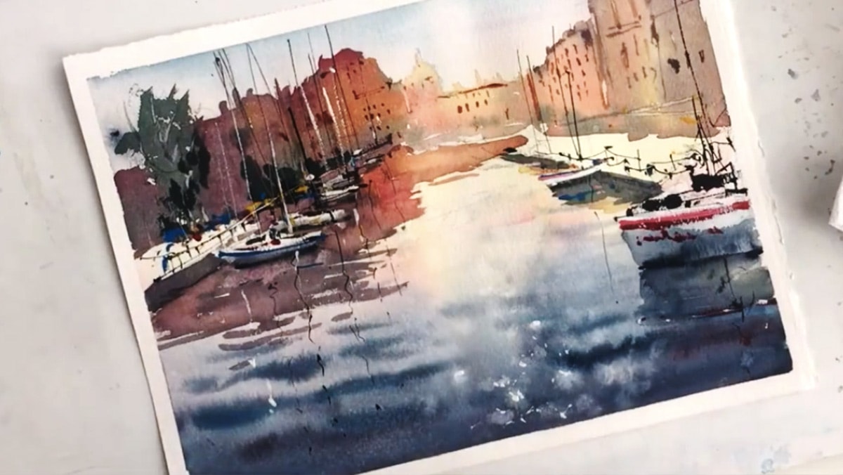 Валенсия. Пейзаж с лодками - Гусева (2017)_0.jpg